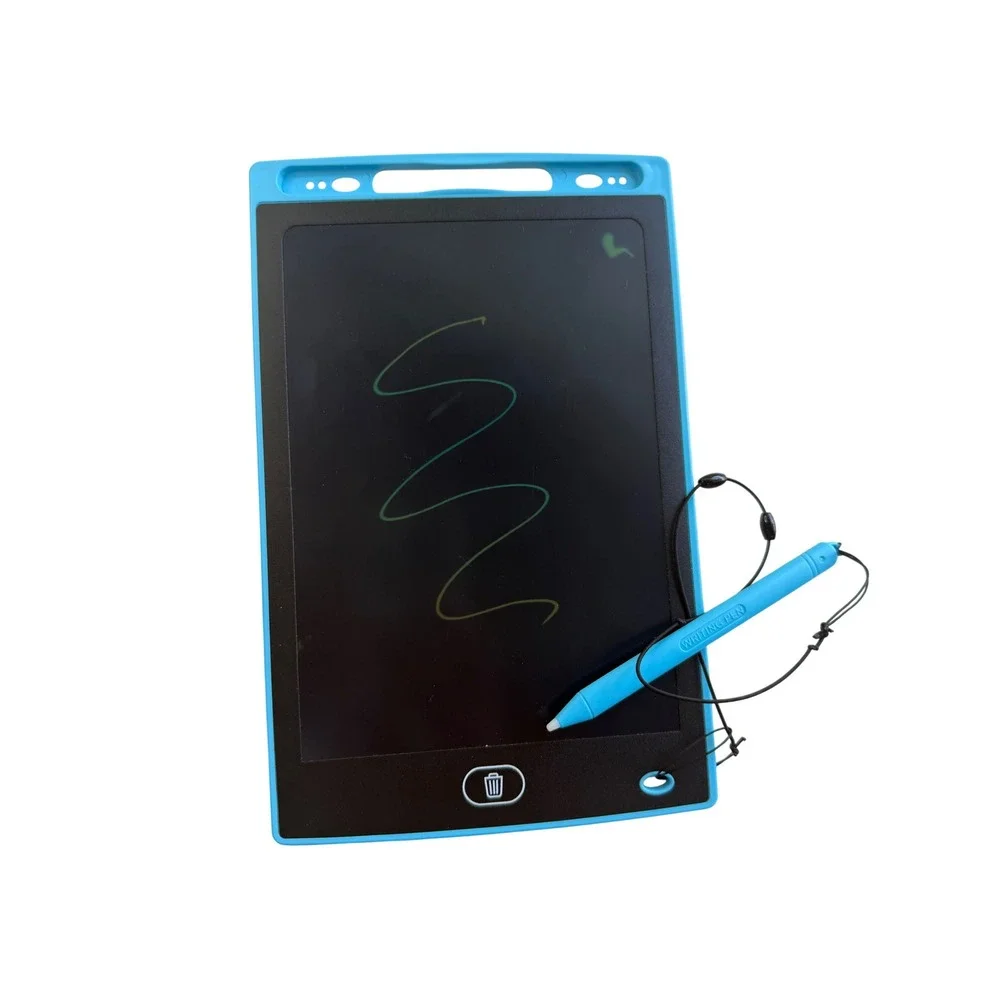 LCD Writing Tablet for Kids Digital Drawing Pad Blue 7 Inch Screen Stylus Pen